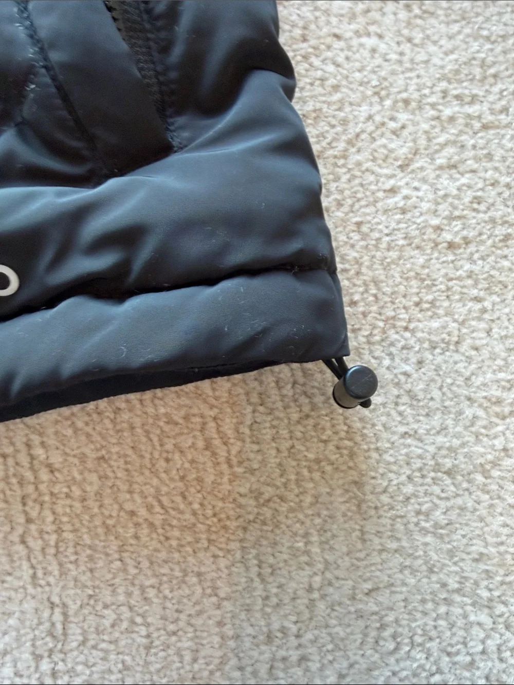ALO Yoga Black Quilted Zip Front Jacket